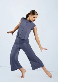 Weissman Snap Front Jumpsuit -Dance Costumes MJ11818 slateblue 1547 95626.1698840483