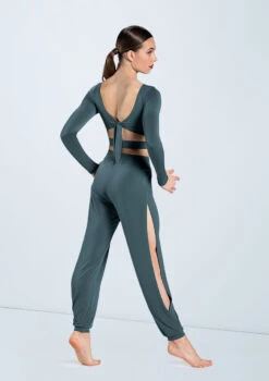 Weissman Knotted Back Crop Top -Dance Costumes MJ12211 pine MJ12237 pine 903 34298.1678891014