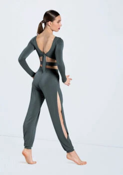 Weissman Knotted Back Crop Top -Dance Costumes MJ12211 pine MJ12237 pine 903 36177.1678891019