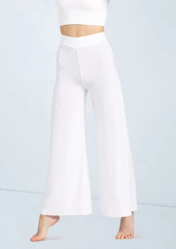 Weissman Wide Leg Matte Jersey Pants -Dance Costumes MJ12612 white 655 76567.1678891065
