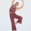 Weissman Matte Jersey Cowl Crop Top -Dance Costumes MJ13035 rosewood MJ12791 rosewood 504 48832.1692403624