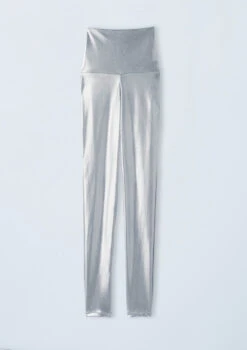 Weissman High Waist Metallic Leggings -Dance Costumes ML9062 silver OffFigure 1004 39244.1678891101