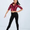 Weissman Cropped Metallic Jacket -Dance Costumes ML9703 blackcherry 9199 80950.1678891105