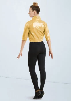 Weissman Cropped Metallic Jacket -Dance Costumes ML9703 gold 3821 45416.1678891105