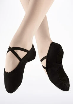 Move Dance Split Sole Canvas Ballet Shoe - Black -Dance Costumes MOB0004BLK MAIN BLK T 07043.1695432126