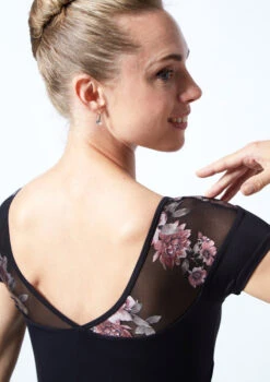 Move Dance Margot Floral Sweetheart Leotard -Dance Costumes MOL0644 BLK CLOSE UP BACK 1 48760.1678884215