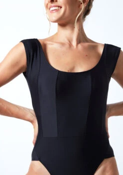 Move Dance Anastasia Scoop Neck Leotard -Dance Costumes MOL0808 BLK CLOSE UP FRONT 1 36851.1678884312
