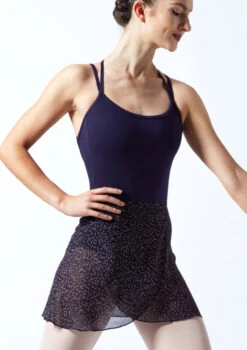 Move Dance Speckled Wrap Dance Skirt - Navy -Dance Costumes MOR0408 BLK FRONT 1T 73552.1689636867
