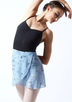 Move Dance Floral Wrap Dance Skirt - Blue -Dance Costumes MOR0410 BLU FRONT 1T 94894.1689636867
