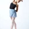 Move Dance Floral Wrap Dance Skirt - Blue -Dance Costumes MOR0410 BLU FRONT 1 46239.1678884699