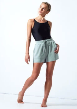 Move Dance Cassandra Jersey Dance Shorts -Dance Costumes MOR0637 TEAL FRONT 1 10024.1678884709