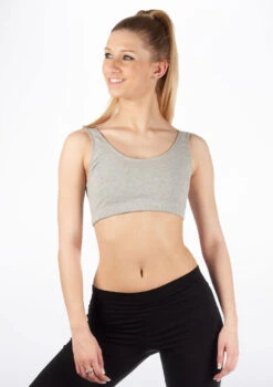 Move Dance Katie Bra Top -Dance Costumes MOZ0227 CROP1 GRY 67427.1678884893