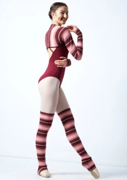 Move Dance Orchid Striped Knit Dance Shrug -Dance Costumes MOZ07074 STRIPE BACK 1 43825.1678885096