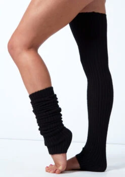 Move Dance Ivy Knit Leg Warmers -Dance Costumes MOZ0715 BLK SIDE 1 34944.1678885120