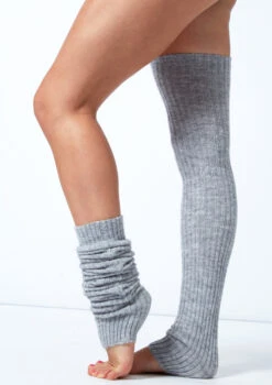 Move Dance Ivy Knit Leg Warmers -Dance Costumes MOZ0715 GRY SIDE 1T 64637.1694686119