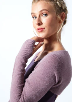 Move Dance Giovanna Knit Shrug -Dance Costumes MOZ0718 PUR CLOSE UP SIDE 1 18289.1678885120