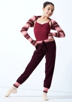 Move Dance Teen Ultra Knit Dance Joggers -Dance Costumes MOZ5708 DKPUR FRONT 2 98361.1678885158