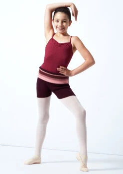 Move Dance Teen Mimi Striped Knit Dance Warm Up Suit -Dance Costumes MOZ5712 DKPUR FRONT 2 26065.1678885158