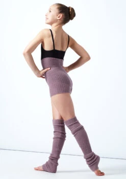 Move Dance Teen Isabella Knit Roll Top Dance Shorts -Dance Costumes MOZ5719 PURP BACK 1 72367.1678885173