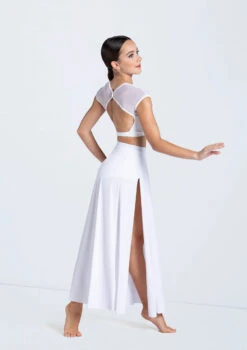 Weissman Matte Jersey Maxi Skirt 8 Weissman Matte Jersey Maxi Skirt -Dance Costumes MT10463 S13081 white 083 97493.1694572767