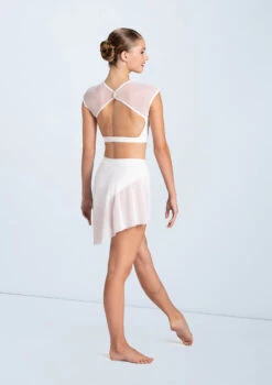 Weissman Illusion Mesh Crop Top -Dance Costumes MT10463 white S12195 white 13506 51589.1678891126