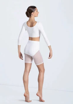 Weissman Power Mesh Biker Shorts -Dance Costumes MT12224 white 14429 white 785 73355.1692402366