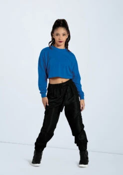 Weissman Cropped Long Sleeve Tee 11 Weissman Cropped Long Sleeve Tee -Dance Costumes PT12726 royal AH12406 black 7601 63610.1678891438