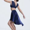 Weissman Charmeuse High-Low Skirt 2 Weissman Charmeuse High-Low Skirt -Dance Costumes S13088 navy 3029 65063.1678891488