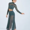 Weissman High Waist Mesh Maxi Skirt 1 Weissman High Waist Mesh Maxi Skirt -Dance Costumes S7823 pine 9336 61192.1678891489