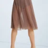 Weissman Midi Length Mesh Skirt -Dance Costumes S9768 mocha 1120 99240.1678891495