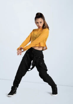 Weissman Cropped Mesh Hoodie 9 Weissman Cropped Mesh Hoodie -Dance Costumes SM11765 saffron AH11501 7025 58579.1678891649