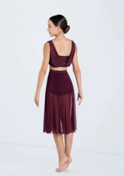 Weissman Midi Length Mesh Skirt 12 Weissman Midi Length Mesh Skirt -Dance Costumes SM12768 S9768 raisin 485 25398.1678891500
