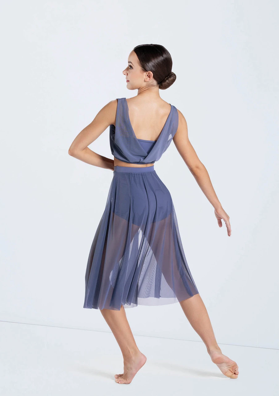 Weissman Midi Length Mesh Skirt 8 Weissman Midi Length Mesh Skirt - Image 6