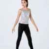 Weissman Sequin Adjustable Strap Top 1 Weissman Sequin Adjustable Strap Top -Dance Costumes SQ13184 silver 286 02591.1692404261