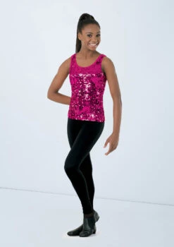 Weissman Ultra Sparkle Tank Top 13 Weissman Ultra Sparkle Tank Top -Dance Costumes SQ9554 lipstick 0785 26586.1678891799
