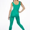 Alegra Shiny Deanna Unitard -Dance Costumes al c0216 alegra shiny deanna unitard green front no1 40090.1678871196