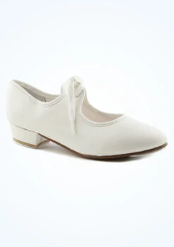 Alegra Tie Front Tap Shoe - White -Dance Costumes alh0022 white main 1t 65991.1678872532
