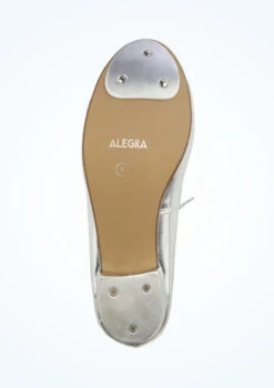 Alegra Tie Front Tap Shoe - Silver -Dance Costumes alh0026 silver bottom 1 88869.1688080799