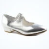 Alegra Tie Front Tap Shoe - Silver -Dance Costumes alh0026 silver front 1 51481.1678872543