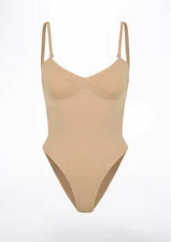 Bloch Seamless Brief Bodysuit -Dance Costumes bl l3137 nud bloch seamless brief bodysuit tan front T 79945.1698799276