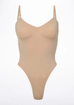 Bloch Seamless Thong Bodysuit -Dance Costumes bl l3147nud bloch seamless thong bodysuit tan front T 49450.1698799276