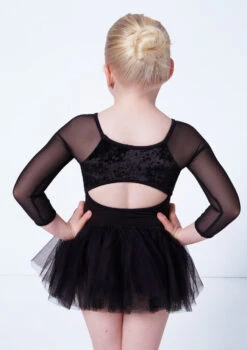Bloch Girls Kelsey Tutu Leotard -Dance Costumes blcl0249 black close up back 01065.1675901673