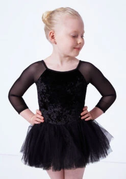 Bloch Girls Kelsey Tutu Leotard -Dance Costumes blcl0249 black close up front 84022.1675901673