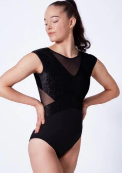 Bloch Eden Cap Sleeve Leotard 18 Bloch Eden Cap Sleeve Leotard -Dance Costumes bll4122 black close up front 62874.1675901997