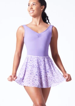 Bloch Floral Print Skirt - Lilac -Dance Costumes blr0241 lilac front t 47774.1697757686