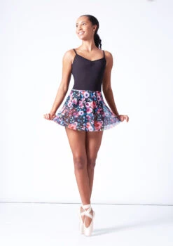 Bloch Floral Print Skirt - Navy -Dance Costumes blr0241 multi front 1 65636.1695684490