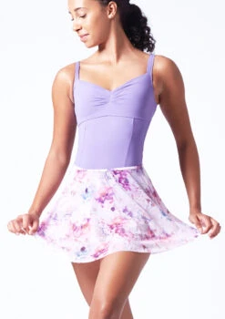 Bloch Floral Print Skirt - Pink -Dance Costumes blr0241 pink front t 53026.1696549634