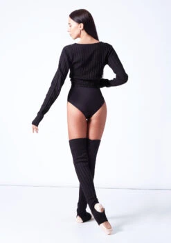 Bloch Hope Knit Warmup Top -Dance Costumes blz1289 black back 2 61971.1698399600