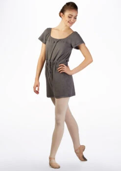 Ballet Rosa Romper Warm Up Suit -Dance Costumes br anice ballet rosa romper warm up suit grey front no1 70604.1678926644