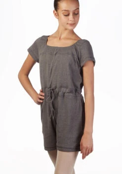 Ballet Rosa Teen Romper Warm Up Suit -Dance Costumes br anice ballet rosa teen romper warm up suit grey front thumbnail T 81386.1698802104